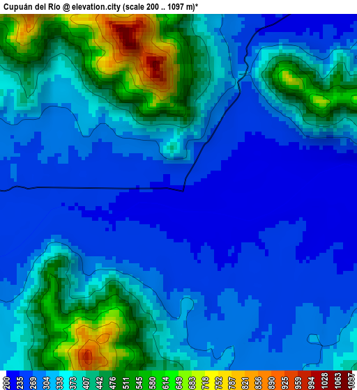 Cupuán del Río elevation map