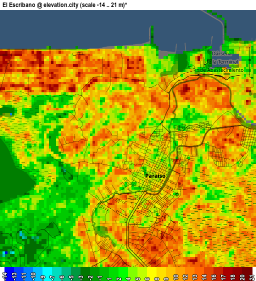 El Escribano elevation map