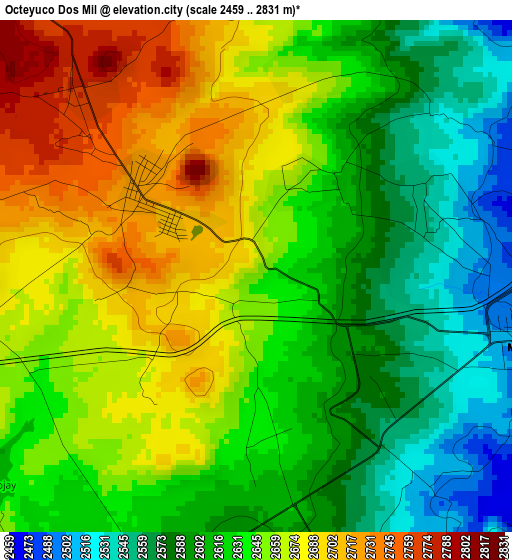 Octeyuco Dos Mil elevation map