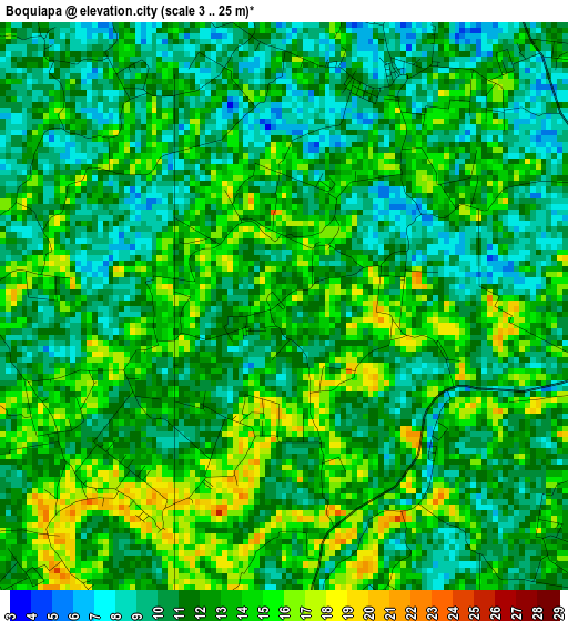 Boquiapa elevation map