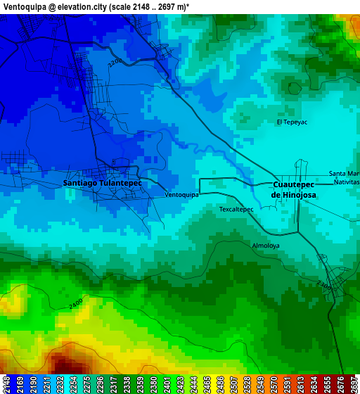 Ventoquipa elevation map