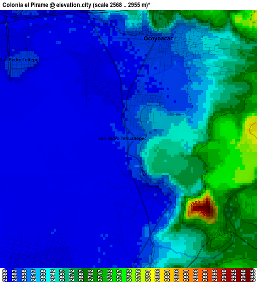 Colonia el Pirame elevation map