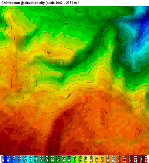 Chimhucum elevation map