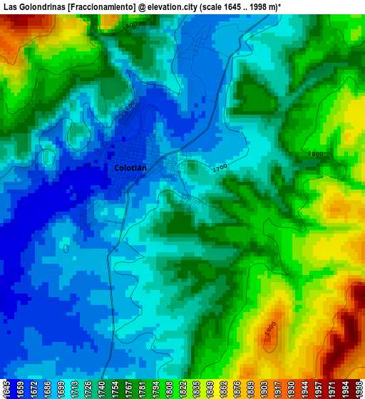 Las Golondrinas [Fraccionamiento] elevation map