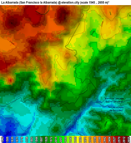 La Albarrada (San Francisco la Albarrada) elevation map