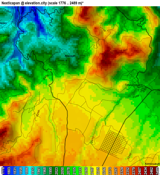 Nexticapan elevation map