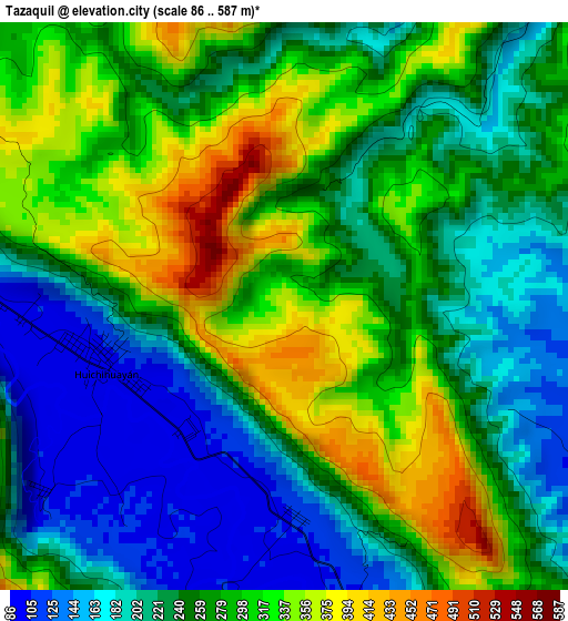 Tazaquil elevation map