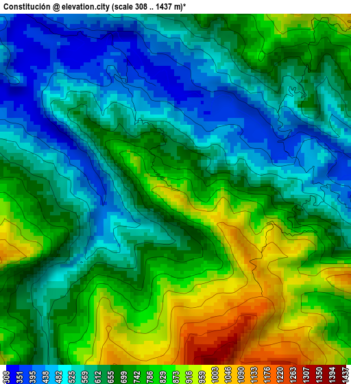 Constitución elevation map