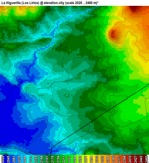 La Higuerilla (Los Lirios) elevation map