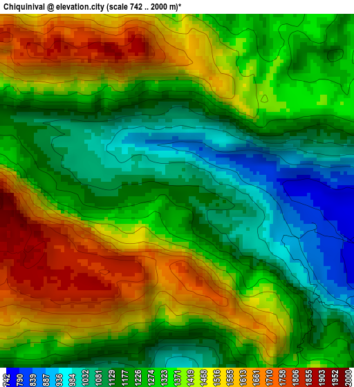 Chiquinival elevation map