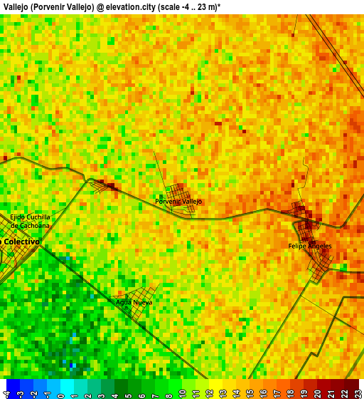 Vallejo (Porvenir Vallejo) elevation map