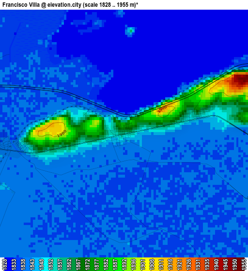Francisco Villa elevation map