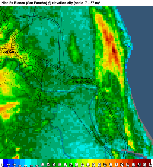 Nicolás Blanco (San Pancho) elevation map