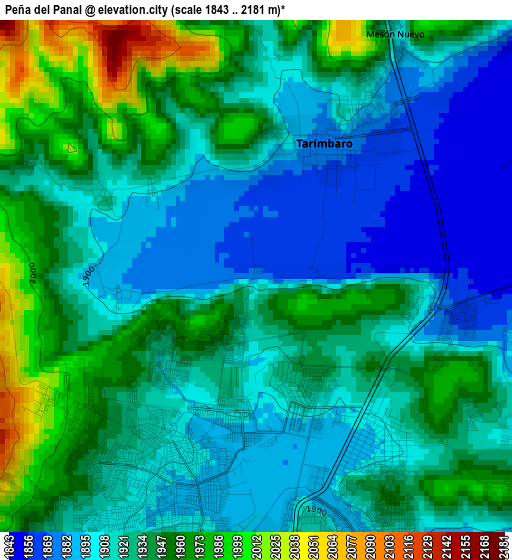 Peña del Panal elevation map