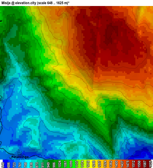 Misija elevation map