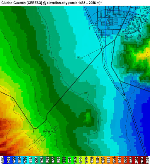 Ciudad Guzmán [CERESO] elevation map