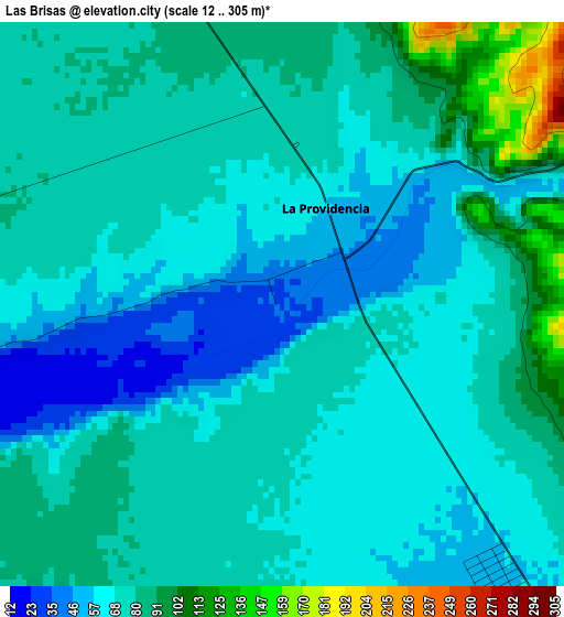 Las Brisas elevation map