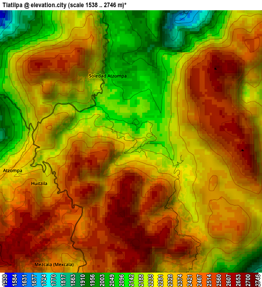 Tlatilpa elevation map