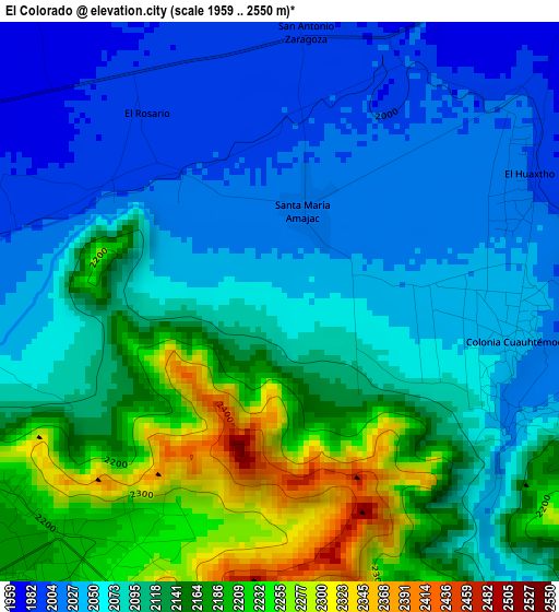 El Colorado elevation map