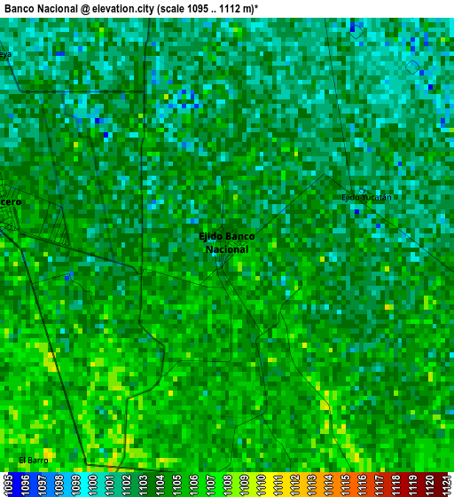 Banco Nacional elevation map