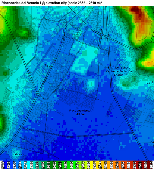 Rinconadas del Venado I elevation map