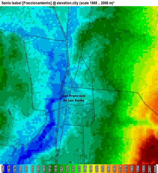 Santa Isabel [Fraccionamiento] elevation map