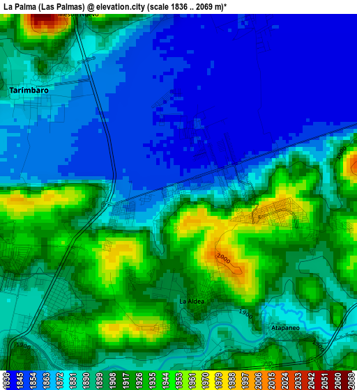 La Palma (Las Palmas) elevation map