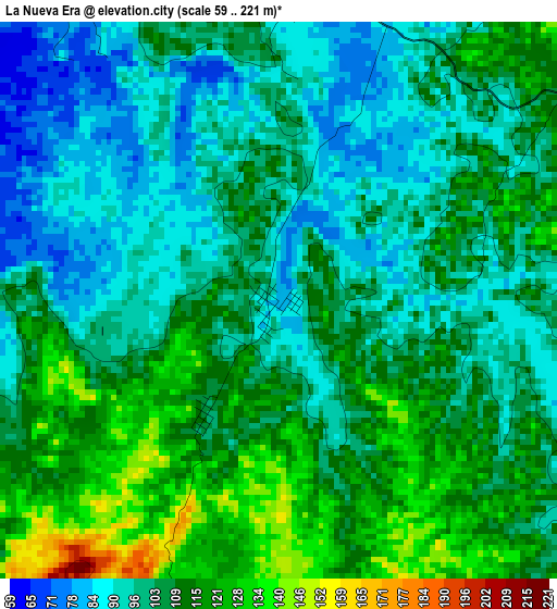 La Nueva Era elevation map