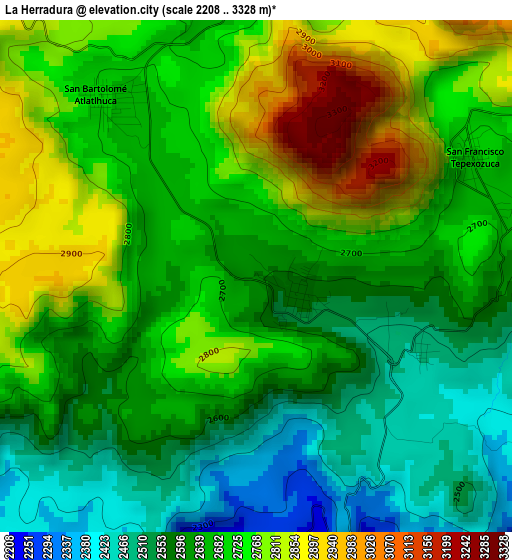 La Herradura elevation map