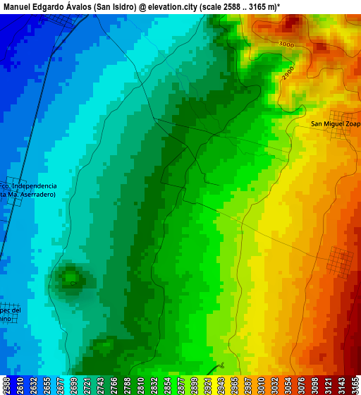 Manuel Edgardo Ávalos (San Isidro) elevation map