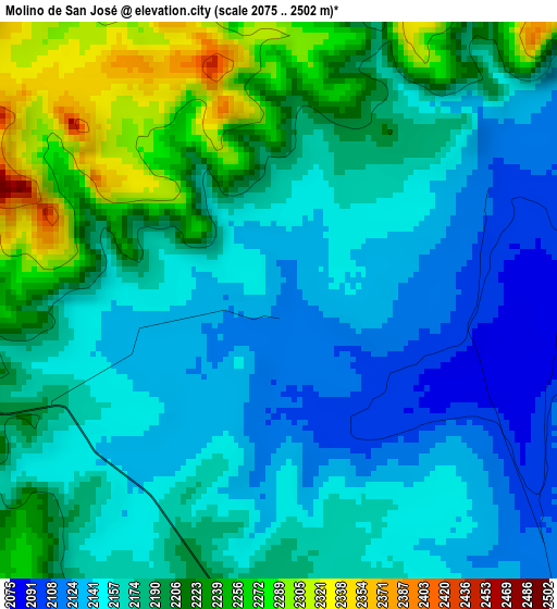 Molino de San José elevation map