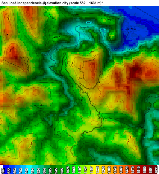 San José Independencia elevation map