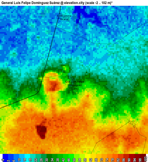 General Luis Felipe Domínguez Suárez elevation map