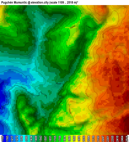 Pugchén Mumuntic elevation map