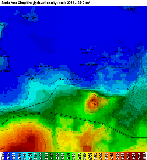 Santa Ana Chapitiro elevation map