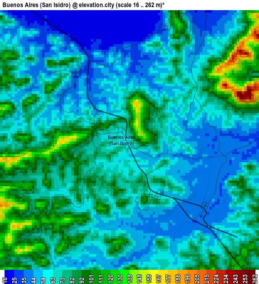 Buenos Aires (San Isidro) elevation map