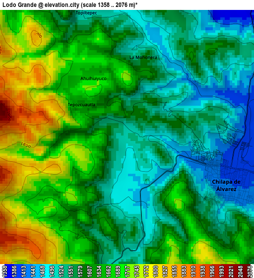 Lodo Grande elevation map