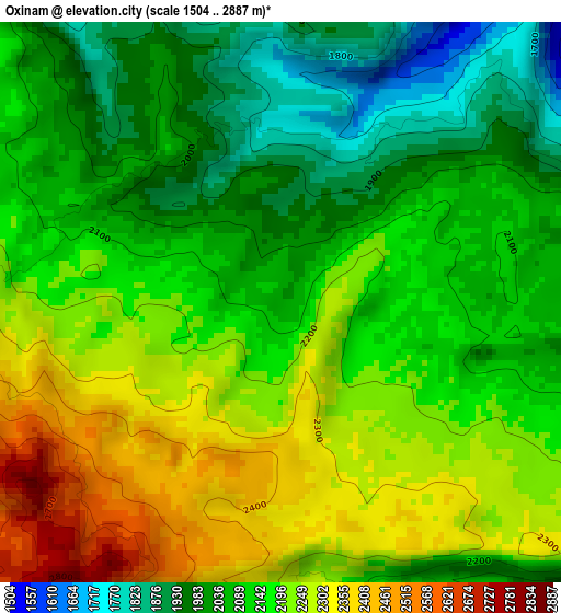 Oxinam elevation map