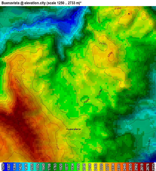 Buenavista elevation map