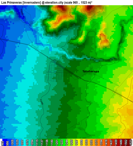 Las Primaveras [Invernadero] elevation map