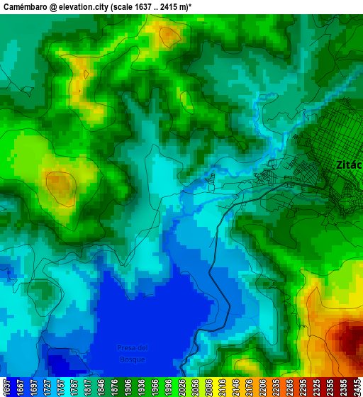 Camémbaro elevation map