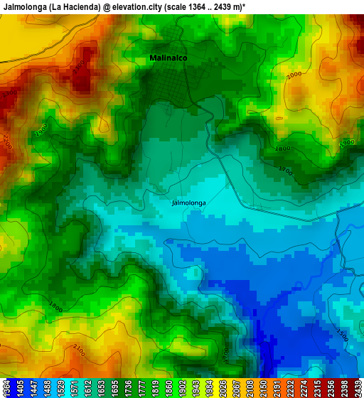 Jalmolonga (La Hacienda) elevation map