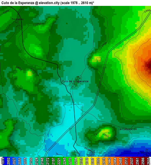 Cuto de la Esperanza elevation map