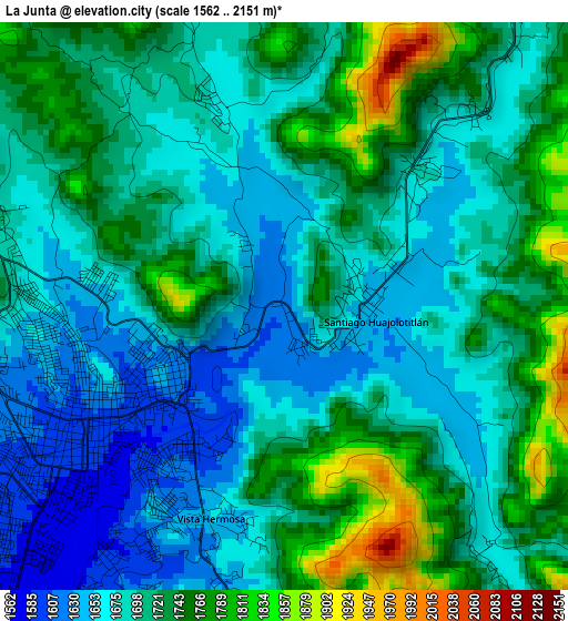 La Junta elevation map