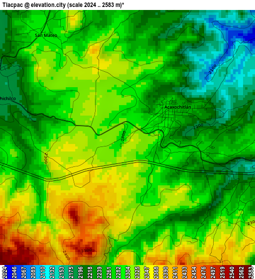 Tlacpac elevation map