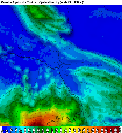 Cenobio Aguilar (La Trinidad) elevation map