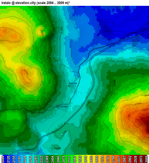 Iratzio elevation map