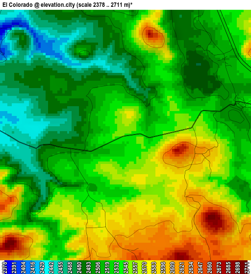 El Colorado elevation map