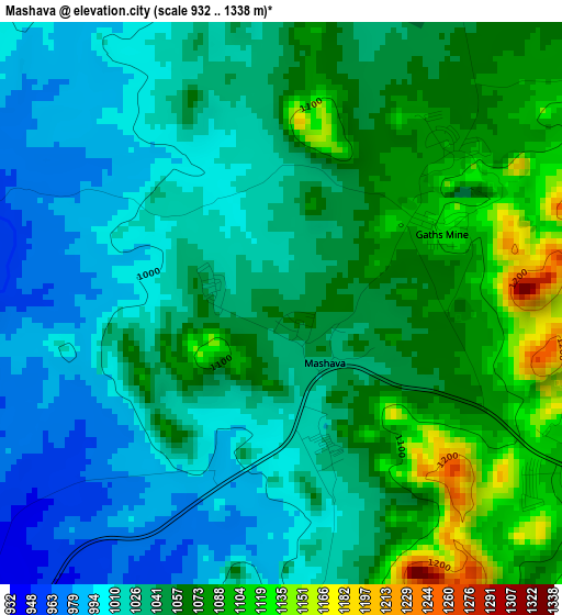 Mashava elevation map