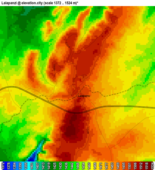 Lalapanzi elevation map